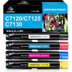 LeciRoba C7120 C7125 C7130 High Capacity Toner Cartridge Replacement for Xerox VersaLink C7120 C7125 C7130 Printer (4-Pack, 006R01824 006R01825 006R01826 006R01827)