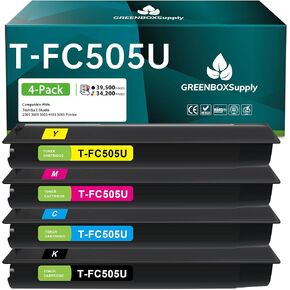 T-FC505U TFC505 مجموعة خرطوشة الحبر بديلة لـ Toshiba T-FC505U-K T-FC505U-Y T-FC505U-M T-FC505U-C TONER CARTRIDGE لـ E-Studio 2505 3005 3505 4505 5005 5005 5005 (4 pack)