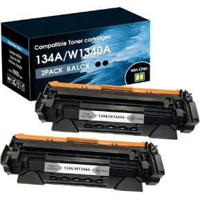 W1340A (with chip) Compatible 134A Toner Cartridge Replacement for HP 341A Black Toner Cartridge for HP 134X for Laserjet M209dw M234dw M234sdw (2 Black)