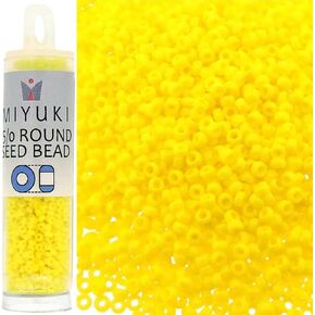 Miyuki Round Seed Bead Size 15/0 8.2g Opaque Yellow