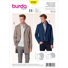 Burda B6932 Coat and Jacket Sewing نمط 19 × 13 سم ، 44-60