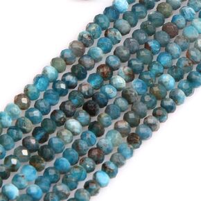 GEM-inSide Natural 3 × 4MM MENER GEMSTER GEMSTERED RONDELLE SPACER حبات للمجوهرات التي تصنع 15 "