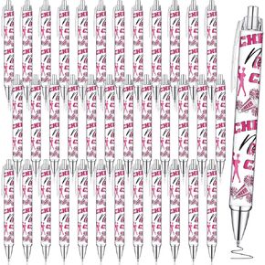 Qilery 36 PCS Cheer Point Pens Agefereading Gifts Bulk Writing Pens Black Ink Lute Pens Letractable Journaling Ambels for Women Teammy and Office