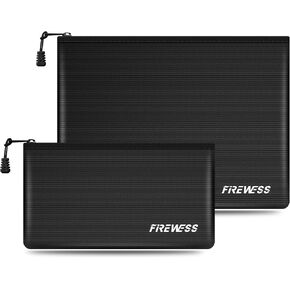 أكياس مستندات مقاومة للحريق -2 حزمة 13.4 "x10" و 11 "× 6" حقيبة أموال غير مقاومة للحريق ، حامل سحاب مقاوم للماء للثمل ، حقيبة آمنة مقاومة للماء للملف ، النقد ، جواز السفر ، المفاتيح