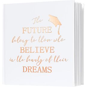 تخرج الأوبئة دفتر الزوار Polaroid Commencement Party Party Book for the Grader Guys Book 8.5 "Square Hardcover Pages (Rose Gold)