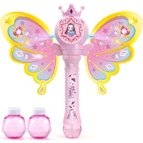 Dolanus Mermaid-Themed Bubble Wands for Kids Girls - Light & Music Bubble Machine, Gifts for 3 4 5 6 7 8 Year Old Girl Toddler Birthday Party Christmas, Princess Toys for Girls Age 3-8 Outdoor/Outside