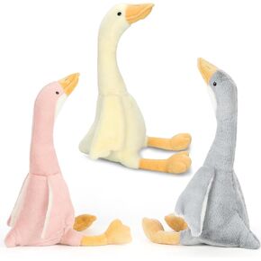 3pcs إكسسوارات الحيوانات المحشوة - 15.7 "Swan محشو بالحيوان ، ألعاب أفخم ناعمة ناعمة ، ألعاب حيوانية ملطخة بطة محشوة ، أوزة أوزة للأوزة للأطفال