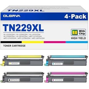 TN229XL TN229 TONER متوافق مع الأخ تين229 خراطيش الحبر يعمل مع الأخ MFC-L3780CDW HL-L3280CDW HL-L3220CDW MFC-L3720CDW ، TN229XL 4 Pack