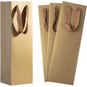 Sdootjewelry Wine Gift Bags - 12 Pack for Wine Bottles, Gold