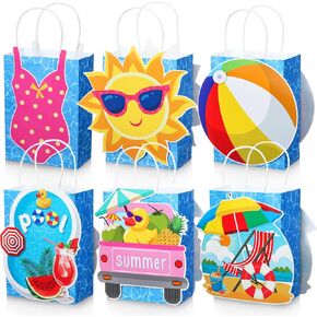 Motimind 24 PCS Pool Party Party Favors مع مقابض Summer Beach Goodie Bags Pool Treat Forms Decoration Supplies