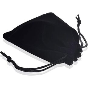 حزمة Bluecell من 20pcs 3 "× 4" مخملية من القماش المجوهرات / هدية / سماعات الرأس / أكياس (أسود)