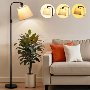 مصباح أرضي قابلة لل dimmable ، 0-100 ٪ سطوع قابل للتعديل ، 1000 لومين مصباح LED ، رأس دوار للإضاءة المخصصة ، إطار معدني قوي مع قاعدة مستقرة ، مصباح طويل لغرفة المعيشة ، غرفة نوم