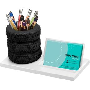 eersida tyre شكل قرطاسية مجموعة مبيعات سيارات حامل بطاقة العمل بطاقة عمل السيارات المنظم مكتب حامل بطاقة العمل لمحبي السيارات ميكانيكا المكاتب (أسود ، 7.5 بوصة)