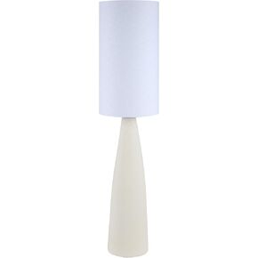 ASPEN CREATIVE 42006-03-1, Sandy White Ceramic Floor Lamp w/White Linen Shade, Size: 11-7/8" Dia. x 51-1/2"H, E26 Socket, Bulb Not Included