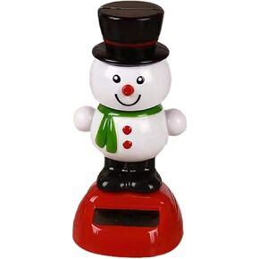 Solar Powered Dancing Snowman Toy, No Battery Required, Swinging Figure for Car Dashboard & Desk Decor, Shaking Head Snowman Ornament, Teens Gift, Auto & Home Decoration