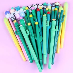 36pcs/bulk لطيف أقلام الجدة الصبار جل القلم مضحك مجلة رائعة يتوهم kawaii المرح القلم ، مكتب الإبداع الإبداعي لحفلات الإمداد بحفلات الأطفال البالغين الرجال