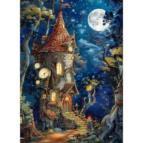 Ancient Castle Puzzles for Adults 1000 Pieces, Jigsaw Puzzles for Adults 1000 Piece, Challenging Game Toys, Impossible Puzzle, Family Decoration Puzzle