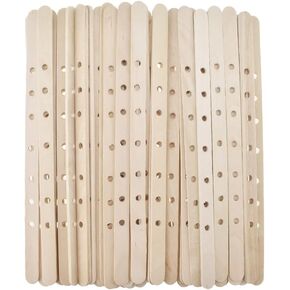 Hahiyo 50pcs 7-Hole Wood Candle Wick حامل شمعة خشبية ، فتيل تركز