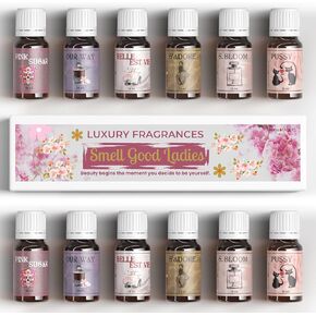 Aroma Depot رائحة مجموعة جيدة للسيدات - مجموعة السيدات من 6 زيوت العطور (10 مل لكل منهما) لصنع الشموع وصنع الصابون ونشرات المنازل.