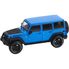 Greenlight 86198 | 2016 Wrangler Unlimited Black Bear Edition - شارة الشرف الرسمية - Black Bear Pass ، Telluride ، Colorado - Hydro Blue Pearl 1/43 Scale Diecast