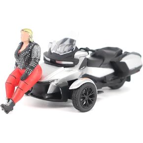 Diecast Masters BRP Bombardier Models 1:32 Scale Diecast Replica Can-Am Spyder RT, Hyper Silver | Item 60016