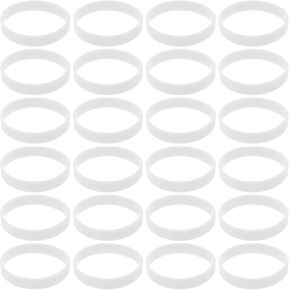 100pcs Silicone Wristbands, Silicone Bracelet Luminous Glow in The Dark Bracelets Glow Bracelets Wristbands Glow Bands White Silicone Wristbands for Party Favors