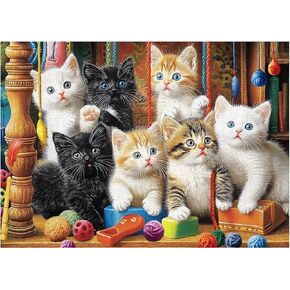 Pickforu Cat 1000 قطعة لغز للبالغين ، لغز Jigsaw Animal Funder Finnag