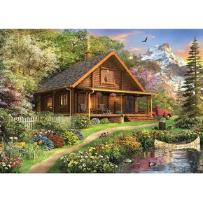 اللغز الأناضول - Log Cabin Home ، 1500 قطعة بانورامزو ، #4568