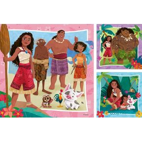 Ravensburger Disney Moana 3x49 قطعة Jigsaw Puzzle مجموعة للأطفال | تصميم قطعة فريدة | SoftClick Technology | يعزز التركيز والإبداع