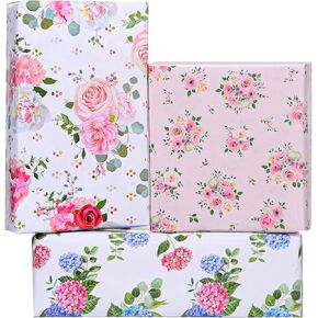 ورقة تغليف الأزهار 12 ورقة - ورق الزفاف الورق عتيقة زهرة الهدية التفاف الورد الورد الفاوانيا Print Print Paper Paper لدش الزفاف ، عيد ميلاد - 20 "× 29"
