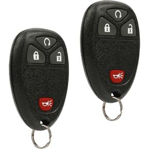 Key Fob Keyless Entry Remote fits Chevy Silverado Traverse Equinox Avalanche/GMC Sierra/Pontiac Torrent/Saturn Outlook Vue 2007 2008 2009 2010 2011 2012 2013 2014 2015 2016 (Red), Set of 2