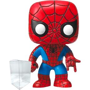 واقي السمندر الأزرق Emporium مع حزمة شخصية فينيل - يشمل Spider -Man Funko Pop #03 مع حالة واقية من البلاستيك