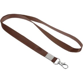 PATIKIL 17" Neck Lanyards, 50 Pack 0.6" Width Flat Strap Lanyard with Swivel Hook Clip for Name Tag Badges Holder ID Card Keys, Brown