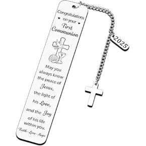 First Communion Gifts for Girls Boys - Christian Bible Bookmarks for Women Men First Communion Gifts for Teenage Girls Boys Baptism Gifts for Teen Girls Boys Religious Easter Basket Stuffers for Kids