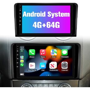 Android 12 Car Radio Stereo for Mercedes-Benz GL ML Class W164 X164 ML350 ML450 ML500 GL320 GL450 Octa Core 4GB RAM 64GB ROM IPS Multi-Touch Screen Double Din Wireless CarPlay Android Auto