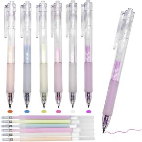 6 PCS Glue Stick Pen مع 6 PCs عبوات غراء إضافية ، وأفضل أقلام كرة الدوارة الجافة السريعة لتطبيقها يدويًا مثل الكتابة الجافة السريعة لصياغة ، وخرق ، مستلزمات الحرف المدرسية للأطفال