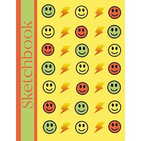 Smiley Face Sketchbook for Kids for Drawing: Preppy Drawing Pad & Doodle Journal - Draw What Makes You Happy! A Large Sketchbook for Kids with 120 White Pages in size 8.5 *11inches