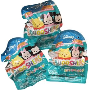 Squishmallows Squooshems Disney 3 -pack - Jazwares الرسمية - Mini Mini Squishey Squeezable Toy Mystery Bag - أنماط قد تختلف ، وتكرارها ممكنة - هدية للأطفال والبنات والفتيان