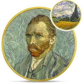 Artsy Cafe Terrace at Night Coin - Vincent Van Gogh Art Commemorative Coins - Van Gogh Paintings Prints Decor Pictures Chips and Medallions - Van Gogh Gifts for Men Women Kids