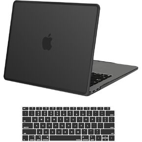 MOSISO Compatible with MacBook Air 13 inch Case M1 2022 2021 2020 2019 2018 A2337 A2179 A1932, Soft TPU Frame Bumper Anti-Cracking Hard Shell&Keyboard Cover for MacBook Air M1 Case 13.3, Rose Pink
