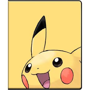 Ultra Pro - 2025 Pikachu Edition 4 Pocket Portfolio ، تمتلك ما يصل إلى 80 بطاقة Pokémon أو بطاقات الحجم القياسية ، 10 صفحات وضوح عالية ، محفظة جامعي