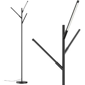 Aipsun Floor Lamps for Living Room Dimmable Standing Lamp LED 24W Modern Floor Lamps Black Tall Standing Lamp for Living Room Bedroom 3000K