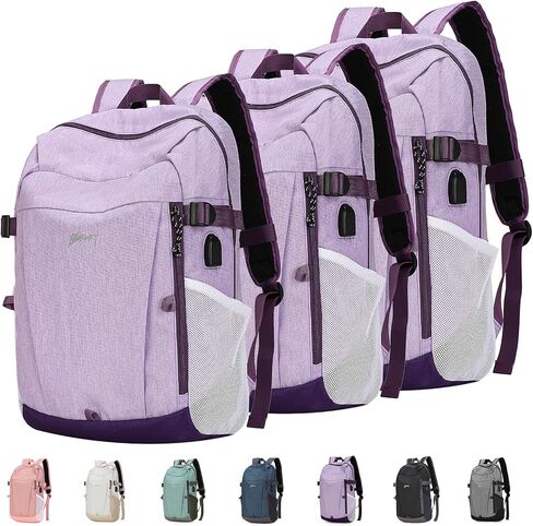 Travel Backpack for Women & Men, Lightweight Backpacks with USB Charging Port in 3 Size, TSA 13.5/15.6/17.3 inch Laptop Backpack, Casual Hiking Daypack for Camping Weekender Business Outdoor in Kuwait