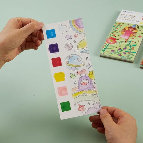 مجموعة الكتب المائية الجيبية ، كتاب الطلاء بالألوان المائية ، إشارات ألوان مائية للأطفال ، بداية ، هدايا عيد الميلاد للطلاب (5 أجهزة كمبيوتر) in Kuwait