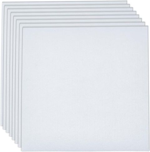 BENECREAT 8Pcs 12x12inches Felt Fabric Sheets for DIY Crafts, Squares Self Adhesive Felt Fabric 3mm/0.1Inches Thick, Stick Felt Fabric for Sewing Patchwork Material (White) in Saudi Arabia