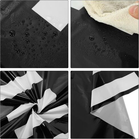 Oudain 3 Pcs Wizard Tablecloth 54 x 108 Inches Plastic Black Table Cover Red and Golden Stripe Tablecloth Disposable Magical Party Supplies for Halloween Witch Birthday Party Decoration in Kuwait