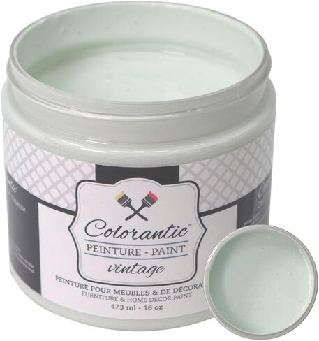 Colorantic | SPRING BREEZE Chalk Paint Based for Furniture DIY - Multi-Surface Craft Paint | LIGHT MINT GREEN COLOR Home Decor Painting (16 oz, Spring Breeze) in Saudi Arabia