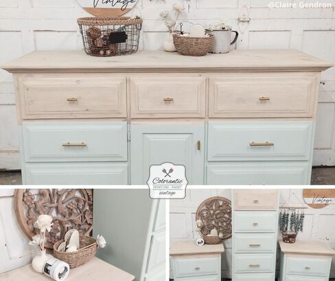 Colorantic | SPRING BREEZE Chalk Paint Based for Furniture DIY - Multi-Surface Craft Paint | LIGHT MINT GREEN COLOR Home Decor Painting (16 oz, Spring Breeze) in Saudi Arabia