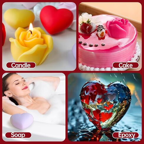 2PCS Sunflower Candle Molds, 3D Flower Silicone Molds, Sunflower-Shaped Silicone Molds Suitable for Candle Making, Epoxy Resin, Fondant, Chocolate, Concrete, Plaster, and Home Decor in Kuwait