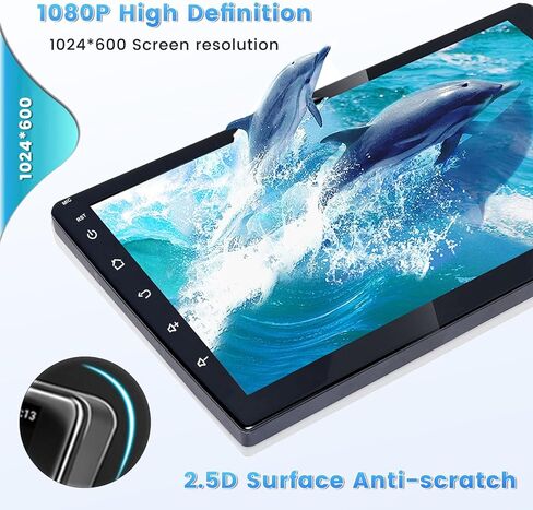 Roinvou 2+32G Android CarPlay Stereo for 2007-2012 Toyota Yaris Vios, 9'' Touch Screen in-Dash GPS Navigation with Built-in Wireless CarPlay Android Auto Support Mirror Link BT RDS AHD DSP in Kuwait